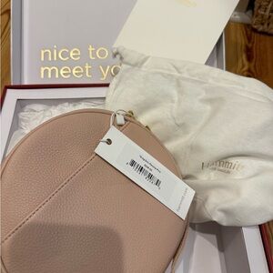 Hammitt Pebbled Dusty Pink Round Crossbody